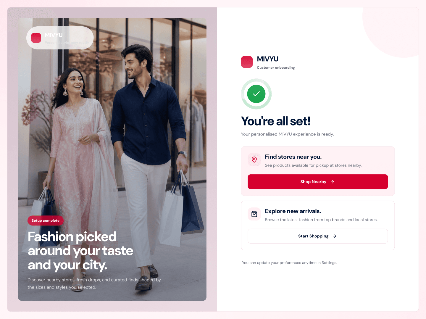 Mivyu — Welcome & onboarding