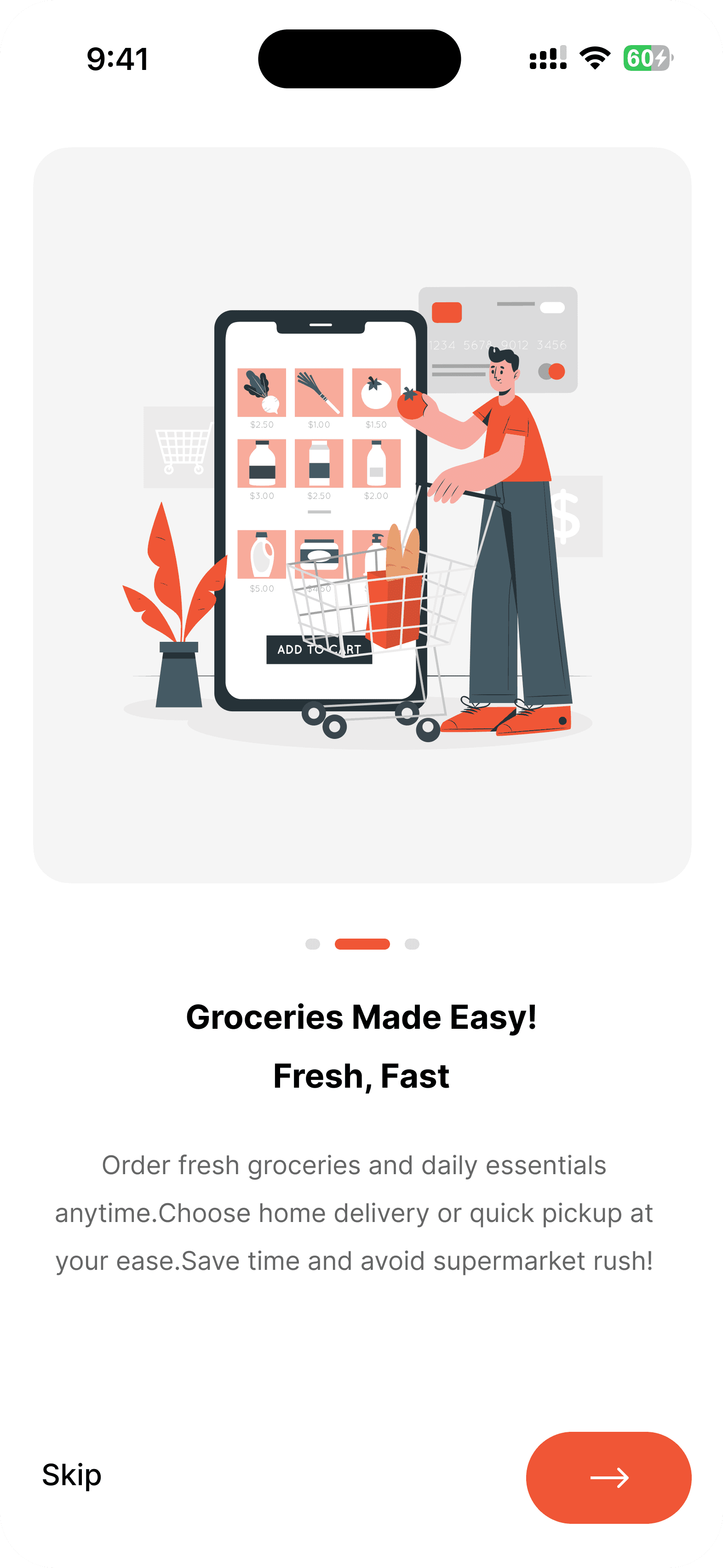 Vyudine — Grocery ordering